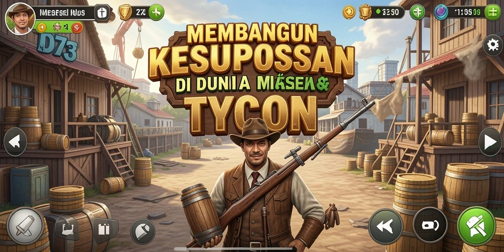 Screenshot utama D73 menampilkan pengalaman seru dalam membangun bisnis.