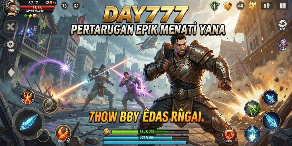 Tampilan pertarungan penuh aksi dalam DAY777.