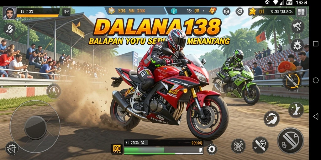 Gameplay seru dan aksi balapan motor yang menegangkan.