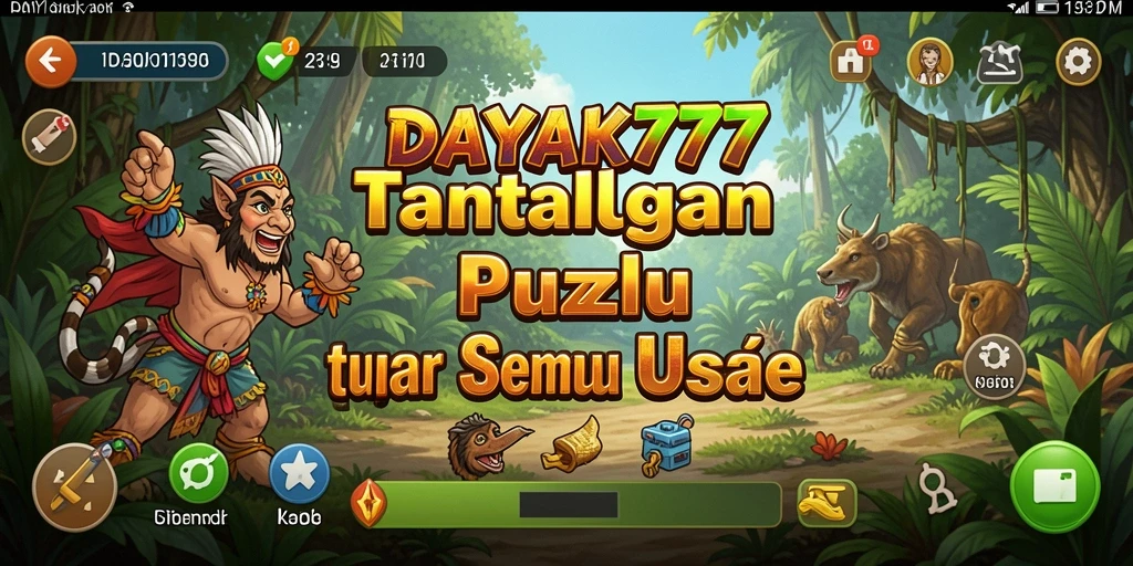 Screenshot gameplay DAYAK777 menunjukkan pengalaman puzzle yang seru.