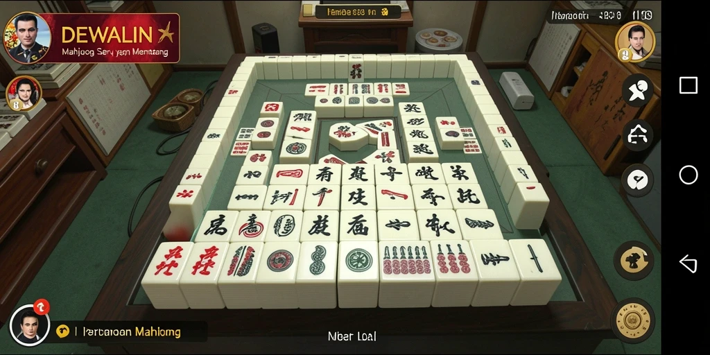 Screenshot DEWALIN menampilkan gameplay Mahjong yang menarik.