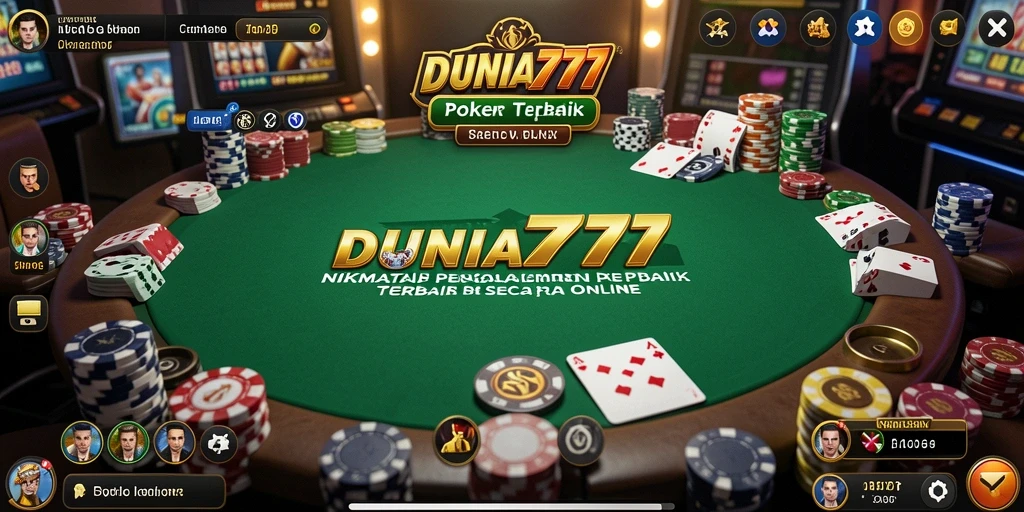 Tampilan menarik dari gameplay DUNIA777 saat bermain poker.