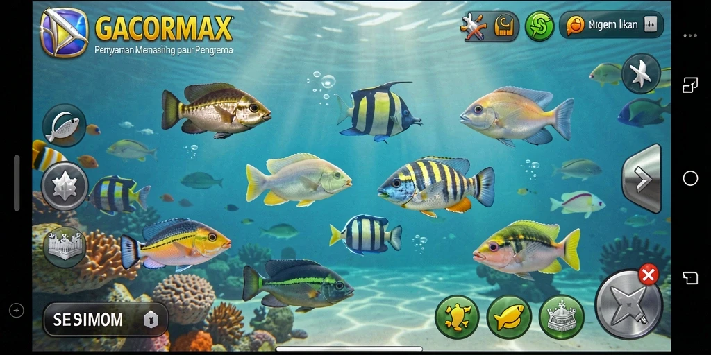 Screenshot GACORMAX menampilkan aksi memancing yang mendebarkan.