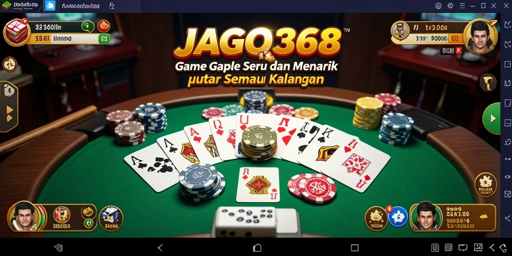 Screenshot gameplay JAGO368 menampilkan momen seru bermain Gaple.