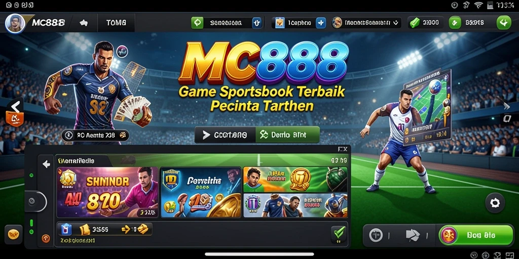 Tampilan gameplay taruhan olahraga di aplikasi MC888.