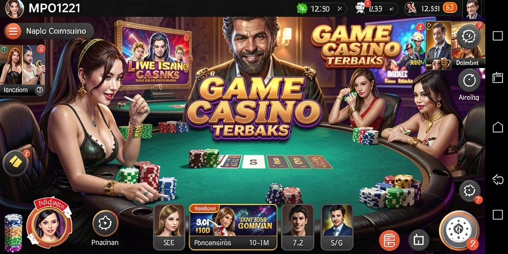 Gameplay Live Casino yang memukau dengan dealer profesional.