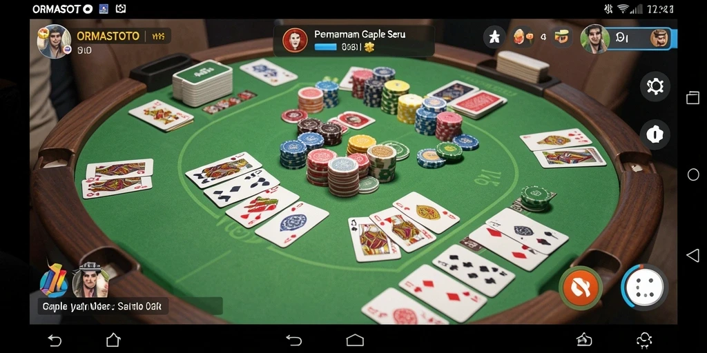 Tampilan gameplay seru dari ORMASTOTO dalam permainan Gaple.