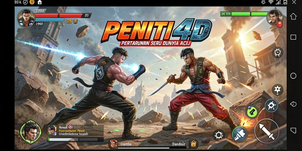 Tampilan gameplay seru dari PENITI4D dalam pertempuran Action.